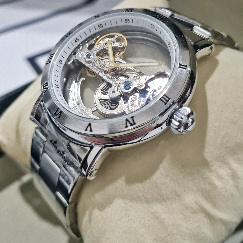 Jual FORSINING Lucid Silver Jam Tangan Pria Original Automatic Otomatis