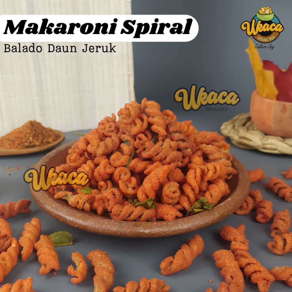 Jual Makaroni Spiral Pedas Daun Jeruk Macaroni Balado Kriuk Gurih