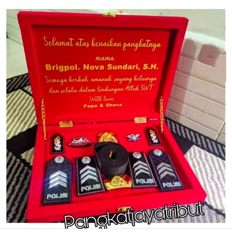 Jual Pangkat Brigadir Polisi Pdh Pdu Set Box Custom Perlengkapan Polri