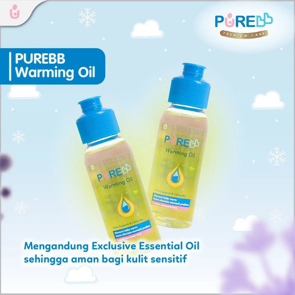 Jual Pure BB Baby Warming Oil Minyak Telon Bayi 60ml Anti Nyamuk