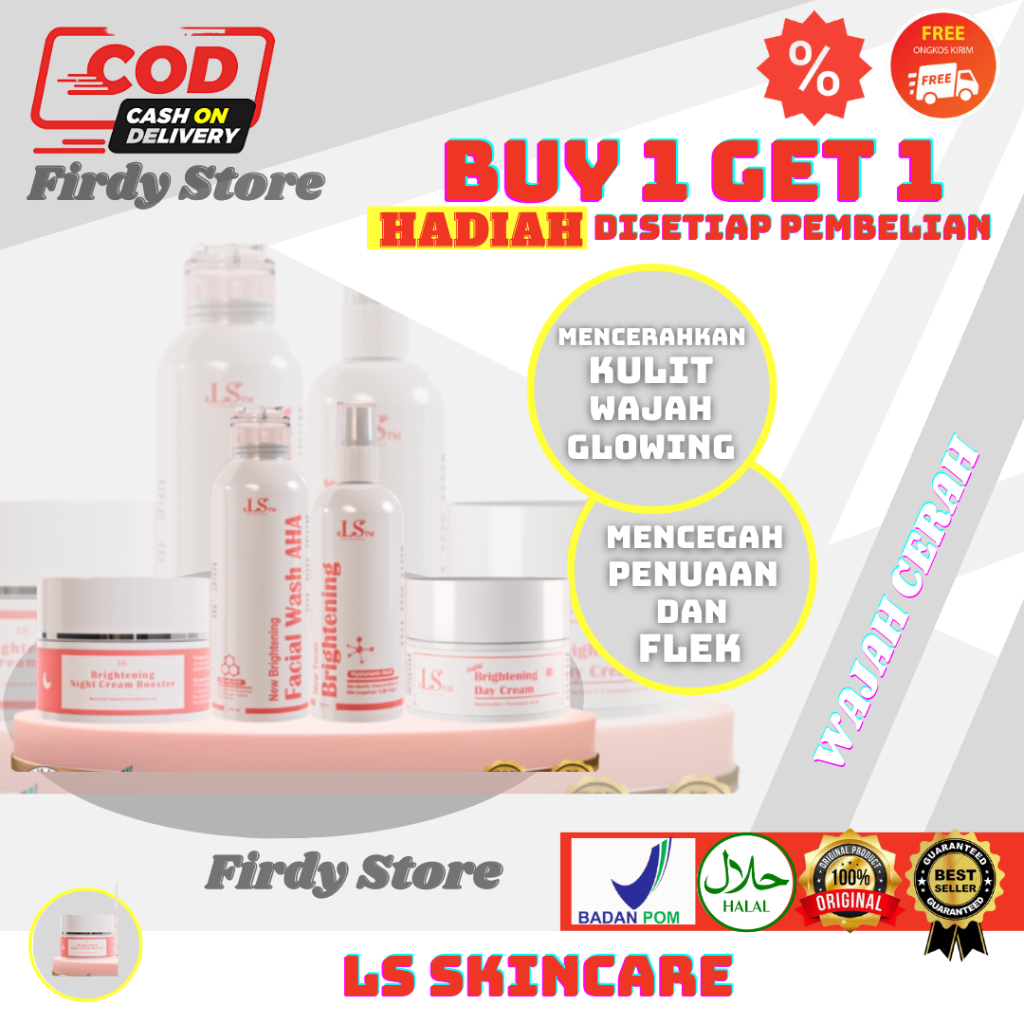 Jual Ls Skincare Paket Cream New Brightening Boster Perawatan