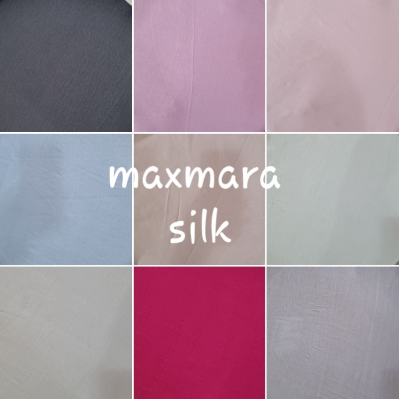 Jual Kain Maxmara Silk Premium Polos Kain Satin Maxmara Shopee Indonesia