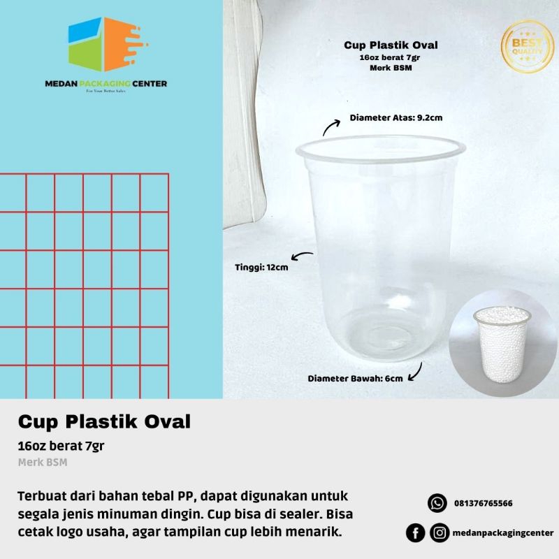 Jual Cup Plastik Pp Oz Oval Bsm Gelas Plastik Cup Minuman