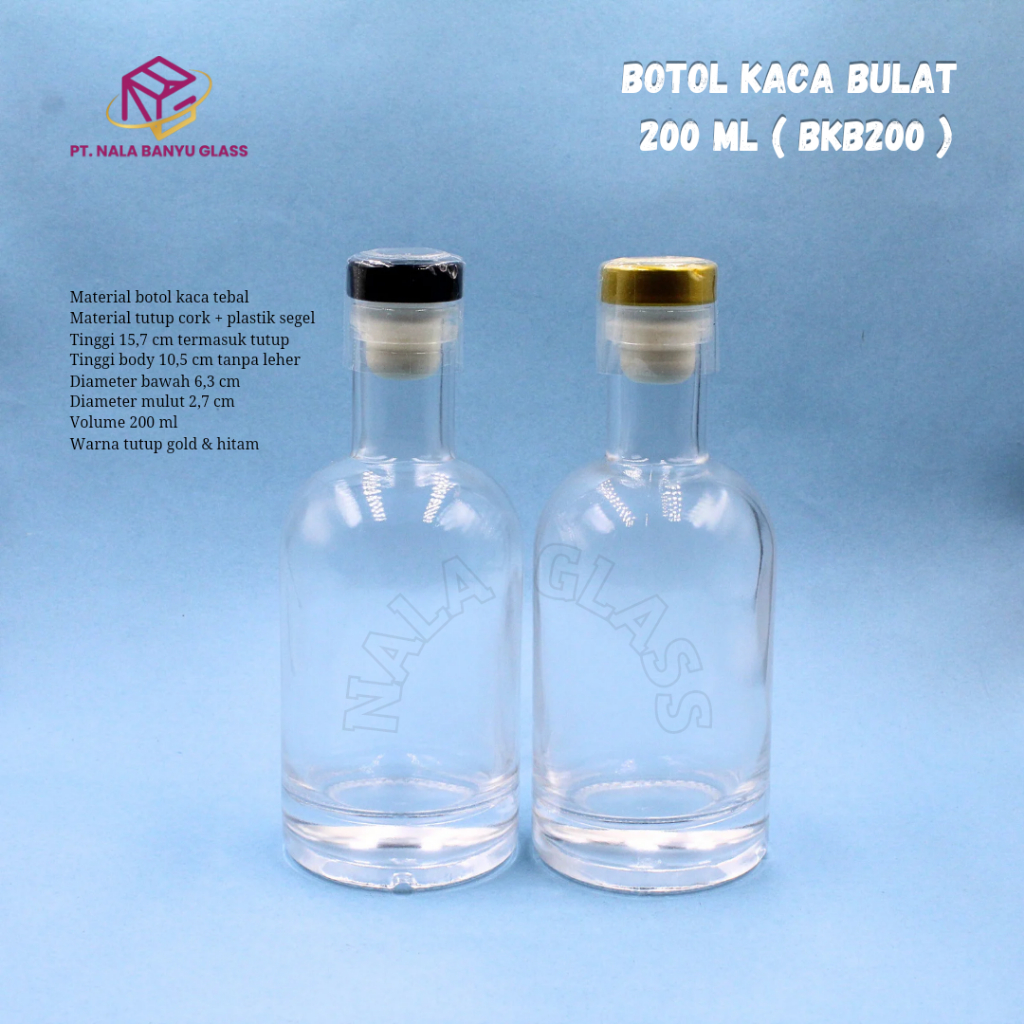 Jual Bkb Botol Kaca Ml Liquor Bottle Tutup Cork Botol Kaca