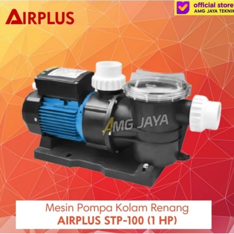 Jual Mesin Pompa Kolam Renang AIRPLUS STP 100 1HP 220V Pompa Sirkulasi