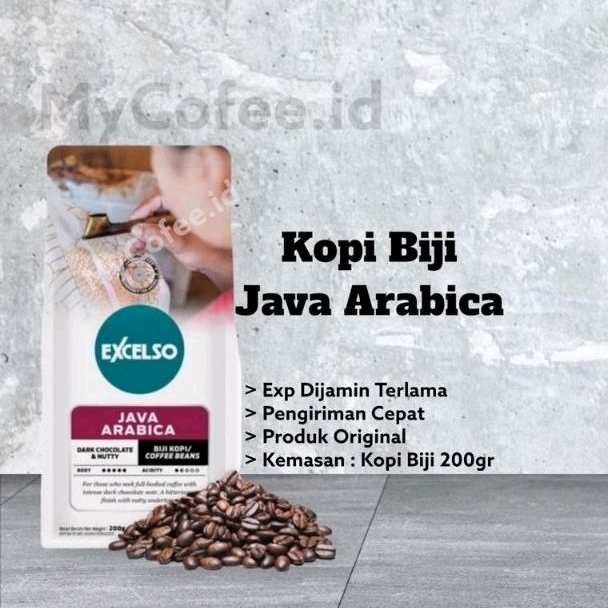 Jual Kopi Excelso Java Arabica Biji 200g Shopee Indonesia