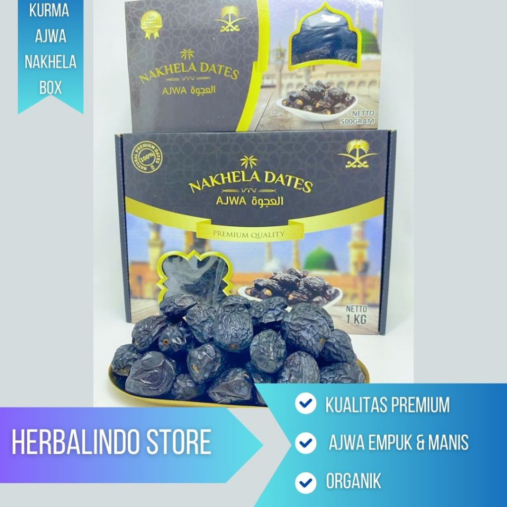 Jual Kurma Madinah Ajwa Nakhela Dates Eksklusif Shopee Indonesia