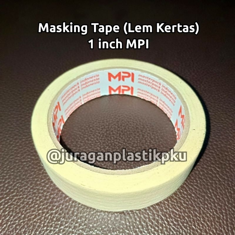 Jual Masking Tape Lakban Kertas 1 Inch 24mm 21 Meter 1 Selotip MPI