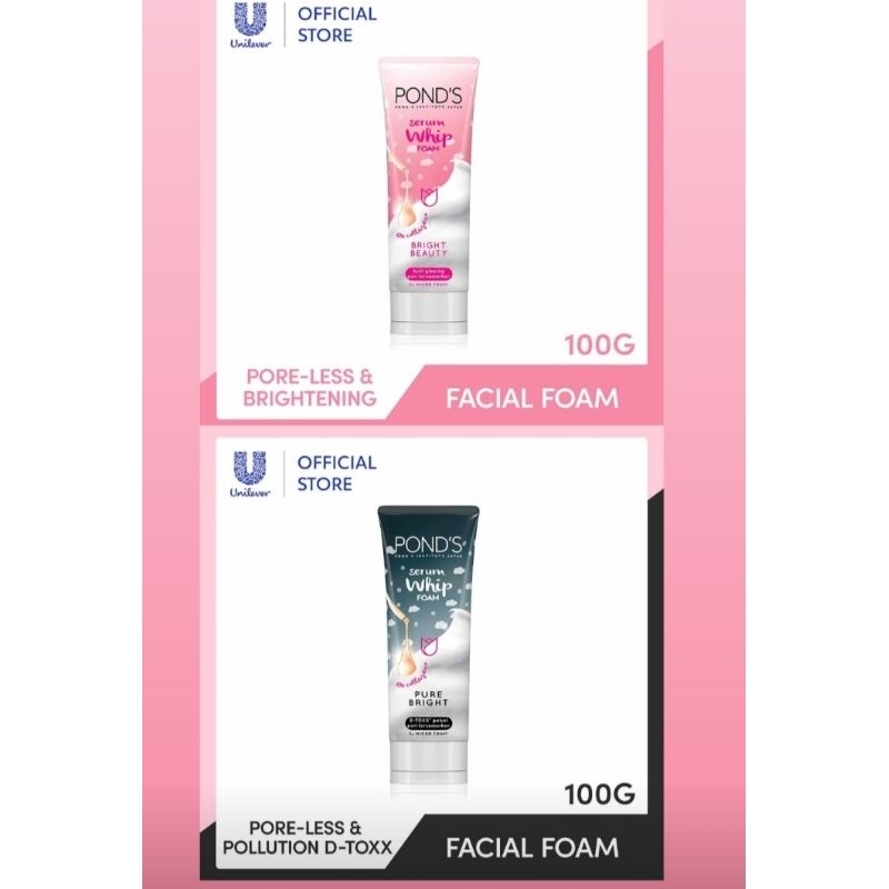 Jual Ponds Serum Whip Facial Foam Bright Beauty 100g Shopee Indonesia