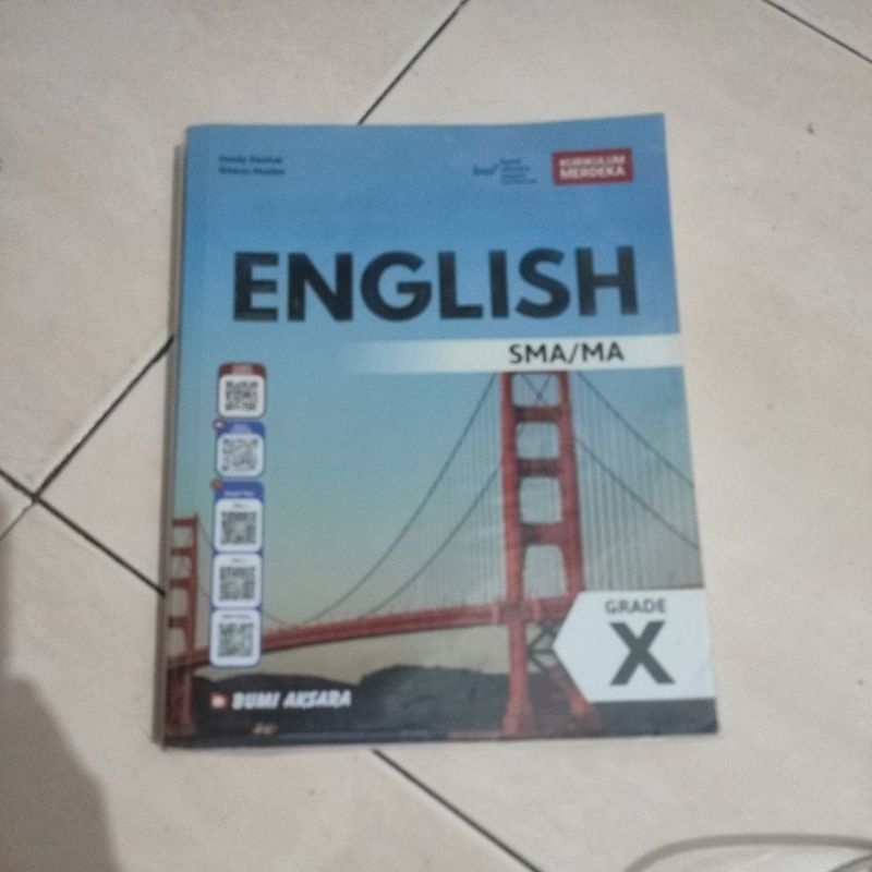 Jual Bumi Aksara Buku English Bahasa Inggris SMA MA Kelas X Kurikulum