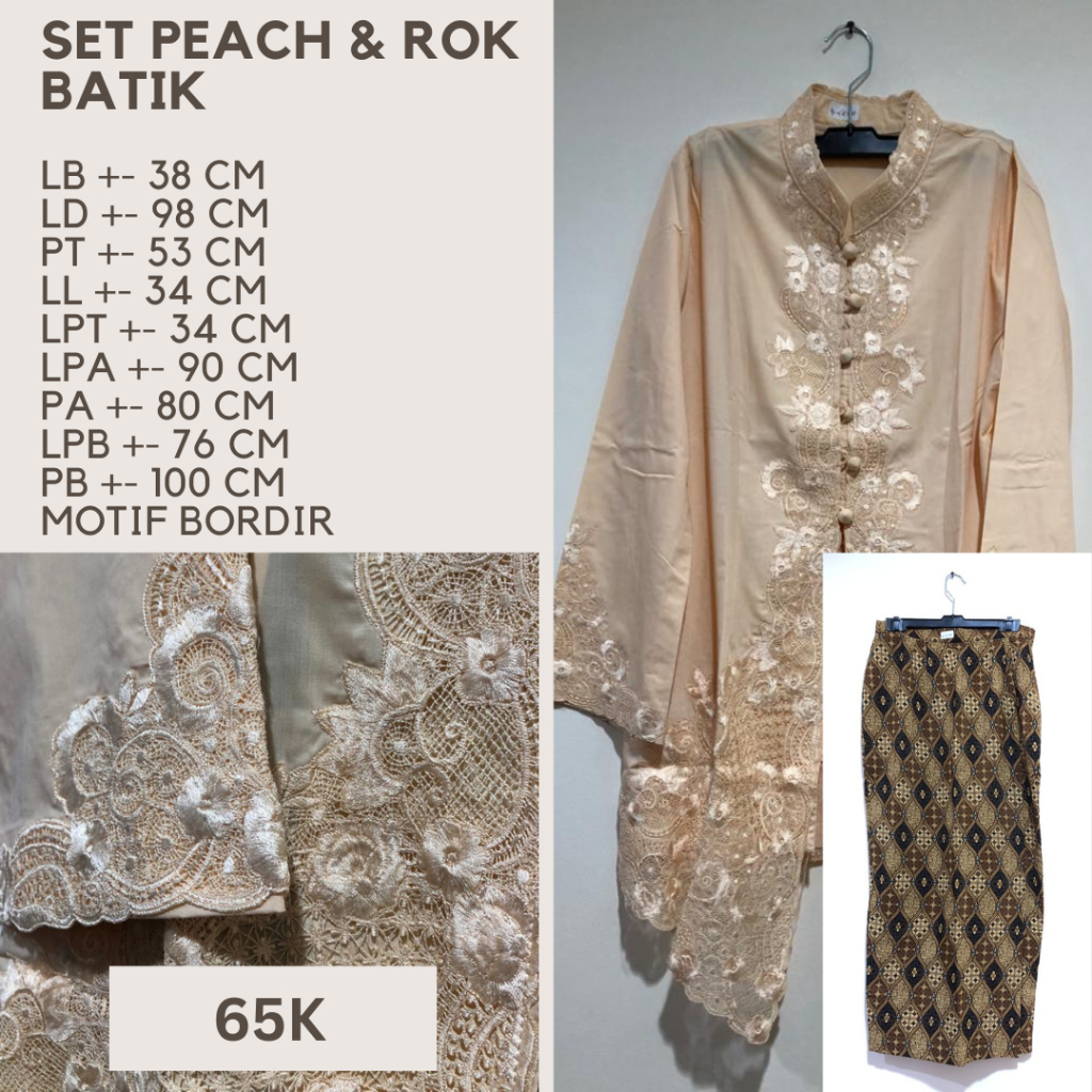 Jual Thrift Preloved Kebaya Tradisional Batik Renda Bordir Sutra Halus