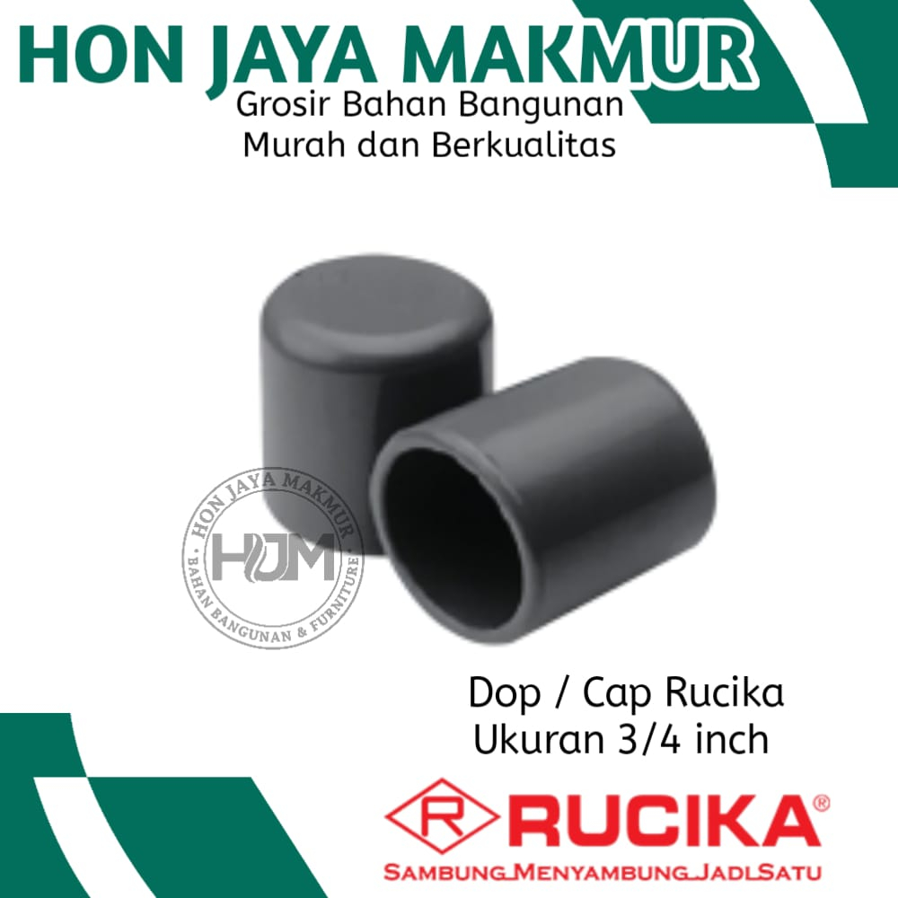 Jual DOP RUCIKA AW 3 4 INCH CAP TUTUP PIPA RUCIKA TEBAL PENUTUP PRALON