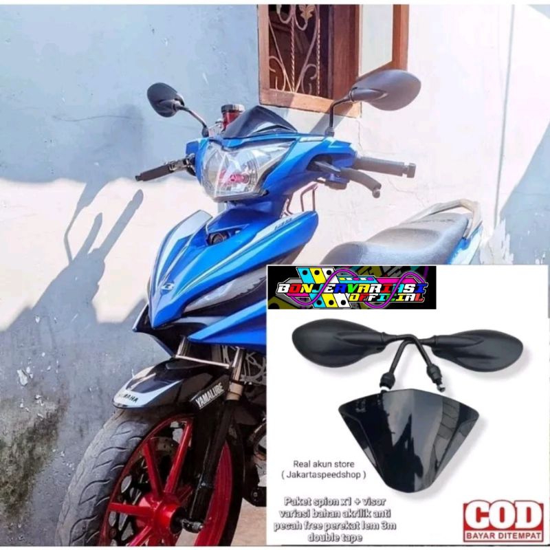 Jual Paket Kaca Spion X Plus Visor Variasi Universal Pnp Jupiter Mx