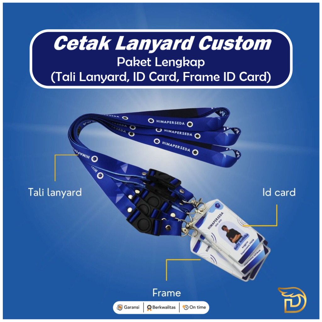 Jual Paket Lengkap Tali Id Card Custom Lanyard Custom Id Card