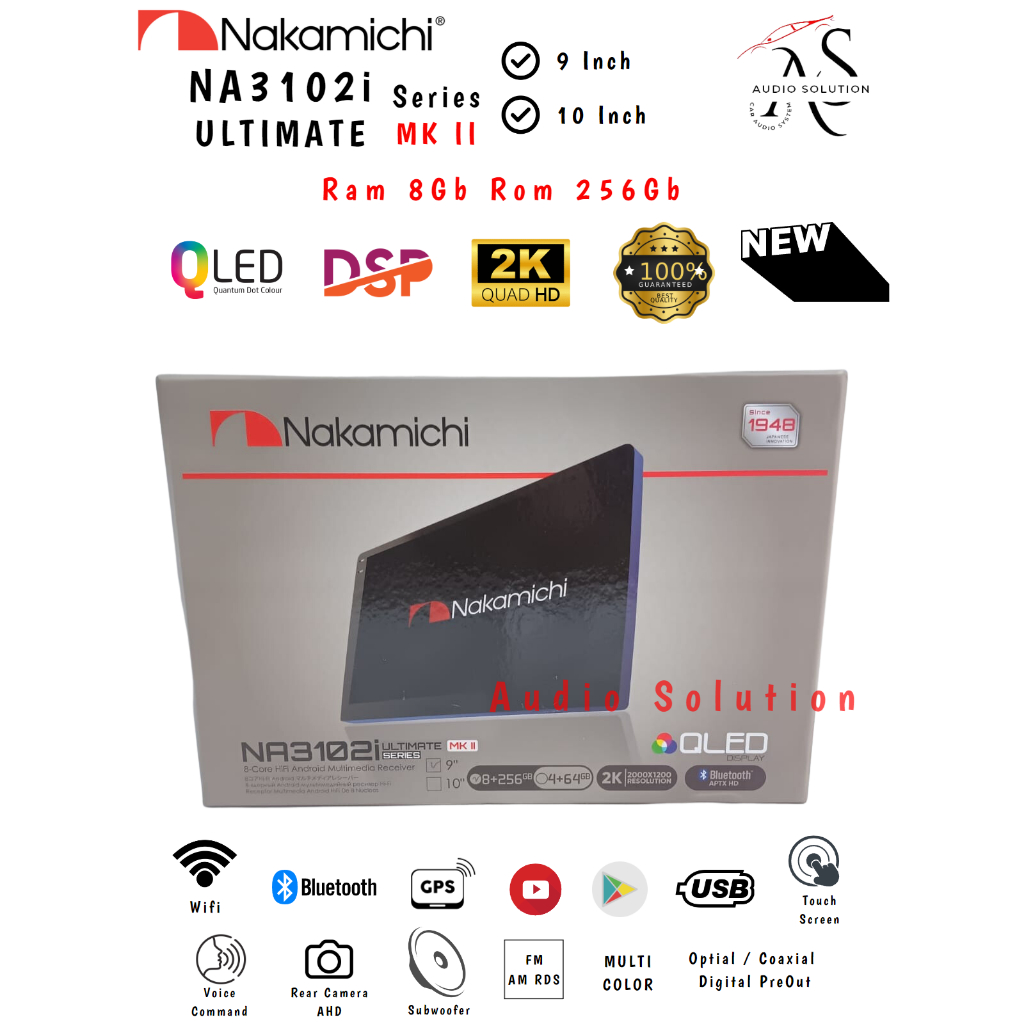 Jual Head Unit Android Nakamichi 9 NA 3102i Ultimate Series MK 2