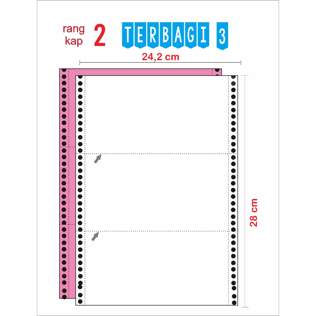 Jual Kertas Continuous Form Ncr Uk Inc X Inc Cm X Cm