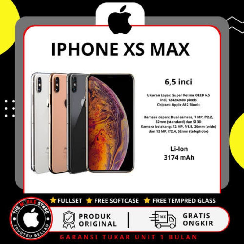 Jual IPhone Xs Max 64Gb Second Original Wifi Only Shopee Indonesia