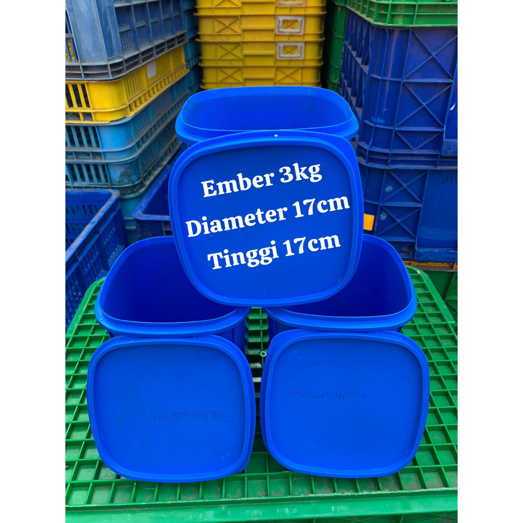 Jual Ember Kg Kotak Biru Bekas Foodgrade Ember Kg Bekas Coklat Ember