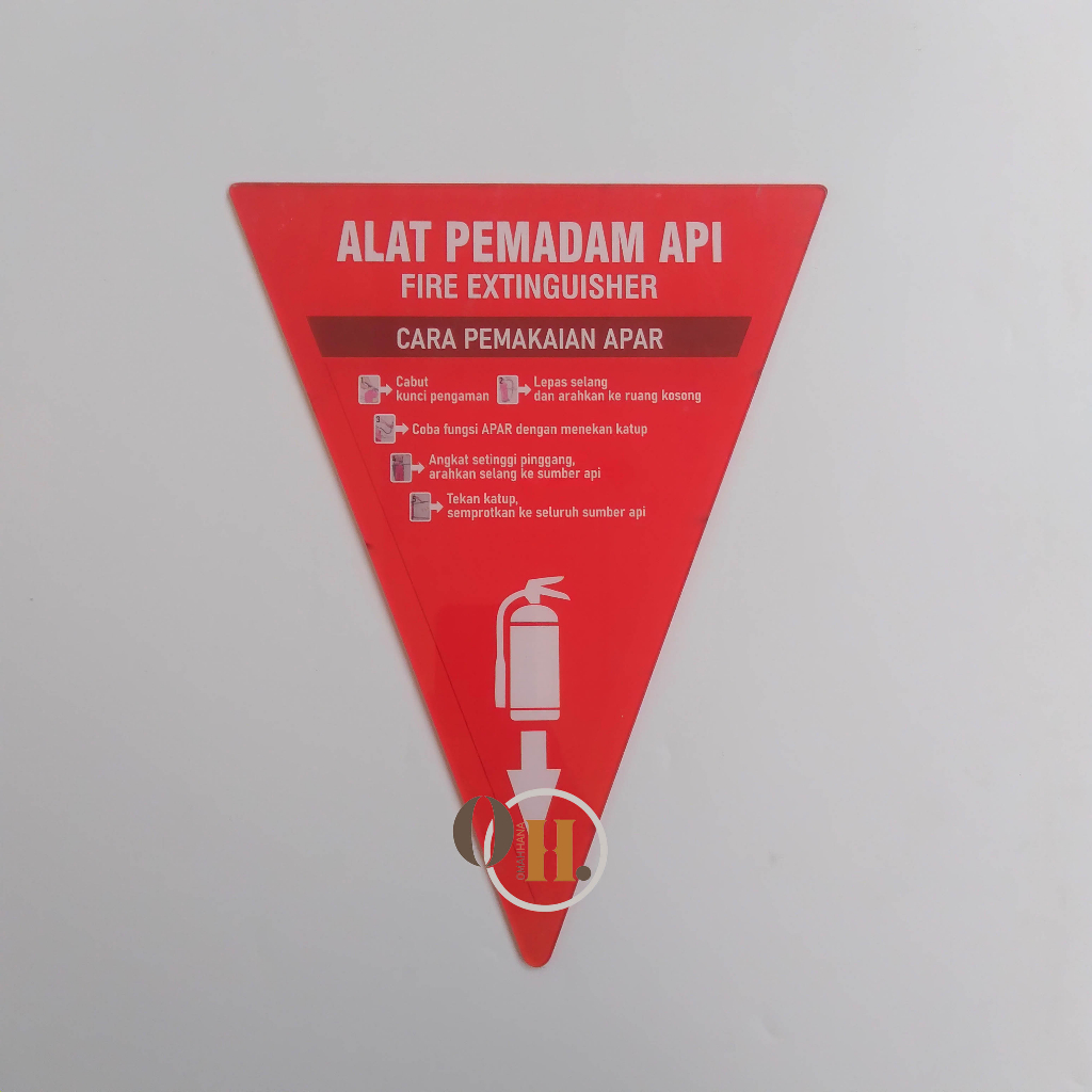 Jual Akrilik APAR Akrilik Segitiga Cara Pemakaian APAR Fire