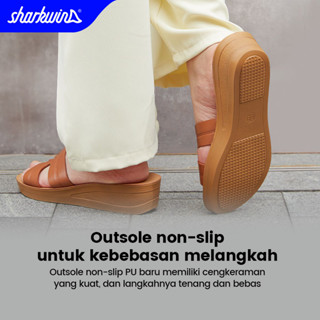 Jual Sharkwin Sandal Wanita Wedges Sendal Modern Tali Flipflops Sendal