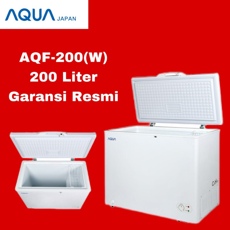 Jual Chest Freezer AQUA 200 Liter Freezer Box AQF 200 W Free Ongkir