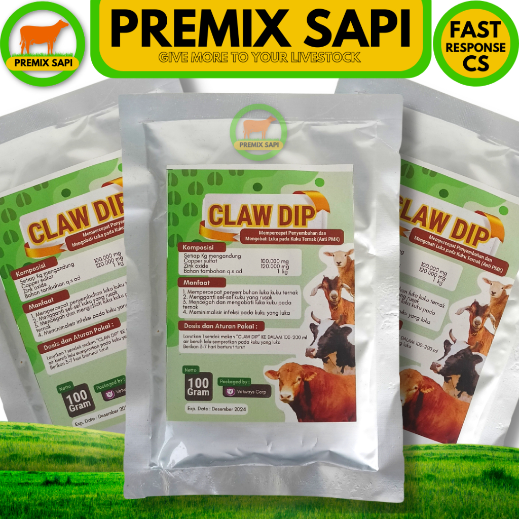 Jual CLAW DIP 100gr Obat Luka Kuku Sapi Kambing Domba Obat Luka