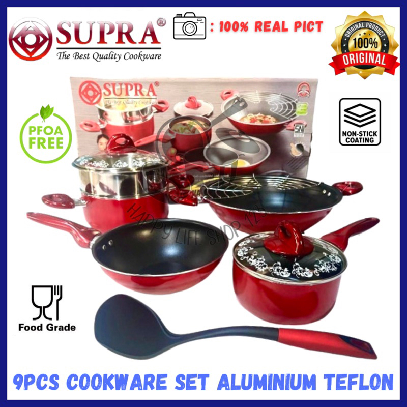 Jual Panci Set Supra 9pcs Panci Set Aluminium SUPRA Shopee Indonesia