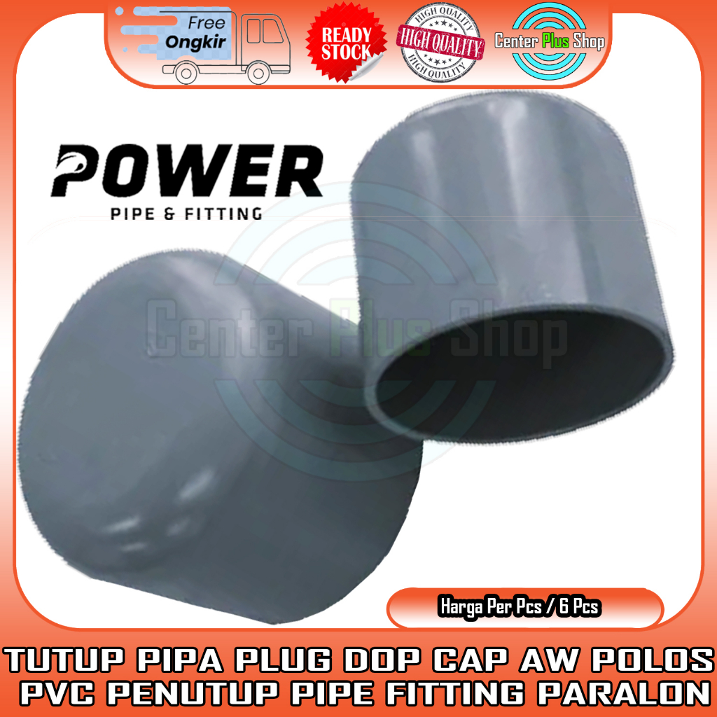 Jual DOP PVC 4 TUTUP PIPA CAP AW POLOS TANPA DRAT DERAT DOF PARALON