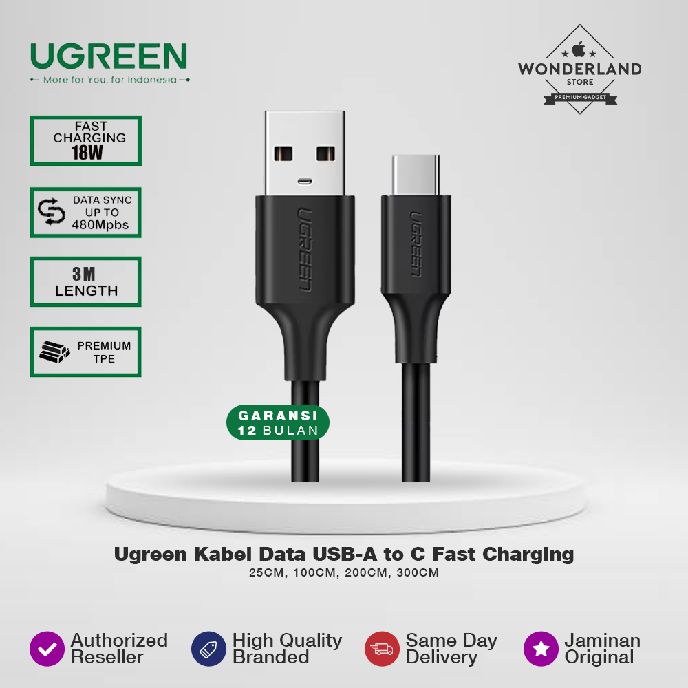 Jual Ugreen Kabel Data USB To USB C Pb 25cm Panjang Fast Charging