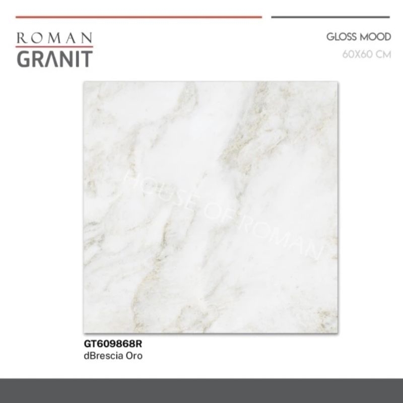 Jual Roman Granit 60x60 GT609868FR DBrescia Oro Gloss Mood Lantai