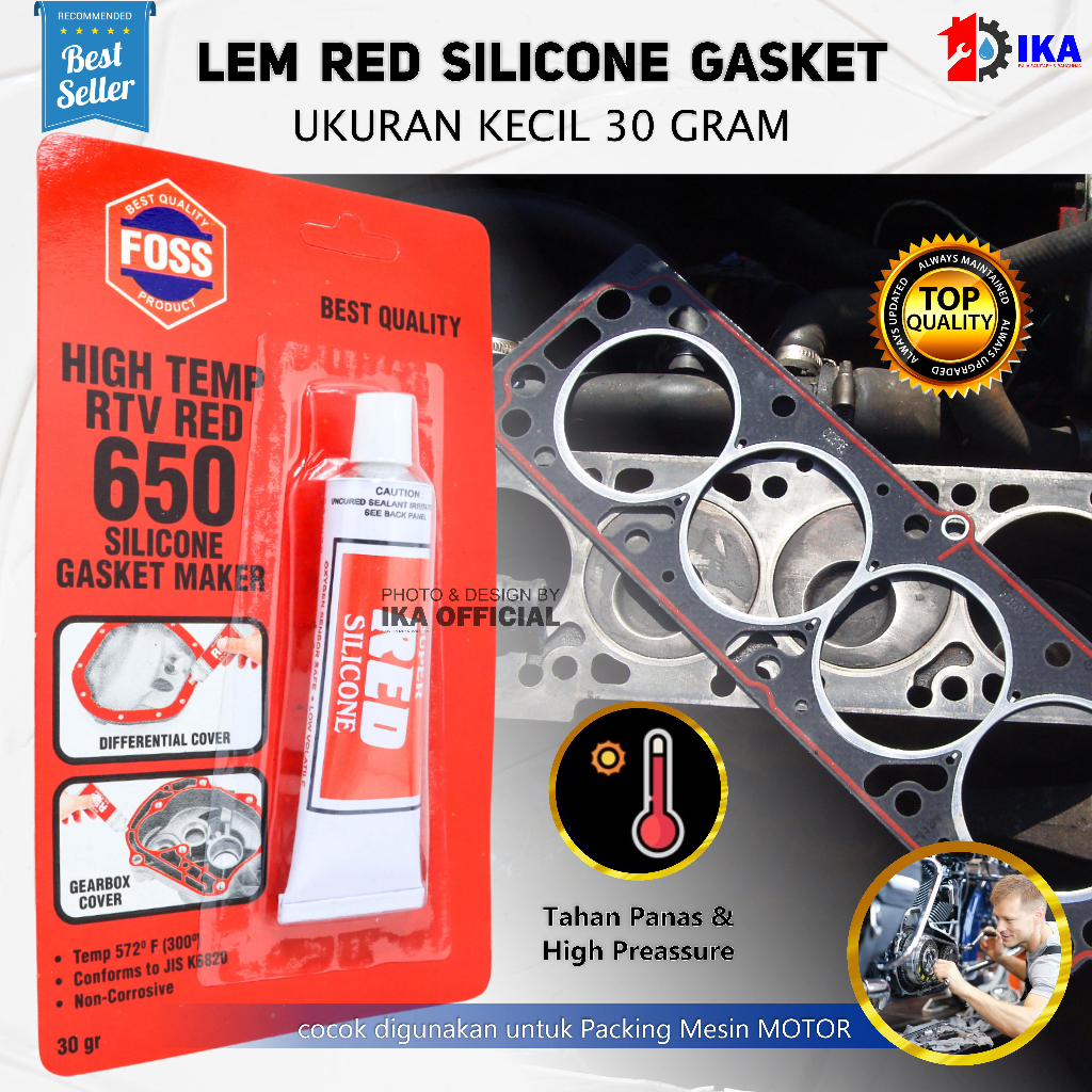 Jual Lem Silikon Gasket Rtv Tahan Panas Untuk Paking Mesin Dan Radiator