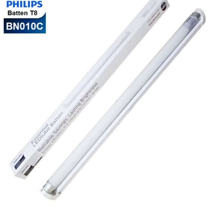 Jual Set Kap Komplit Lampu Led TL Philips Led 60cm Tube Ecofit T8 8W 8