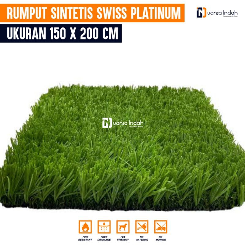 Jual Rumput Sintetis Swiss Platinum Ukuran X Cm Shopee Indonesia