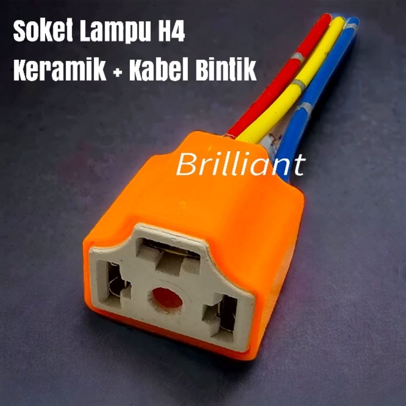 Jual Soket Lampu Sealbeam H4 Plus Kabel Tembaga Shopee Indonesia