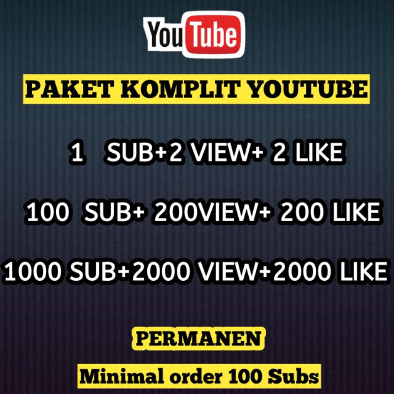 Jual Subscriber Bonus View Like Permanen Termurah Bergaransi Shopee