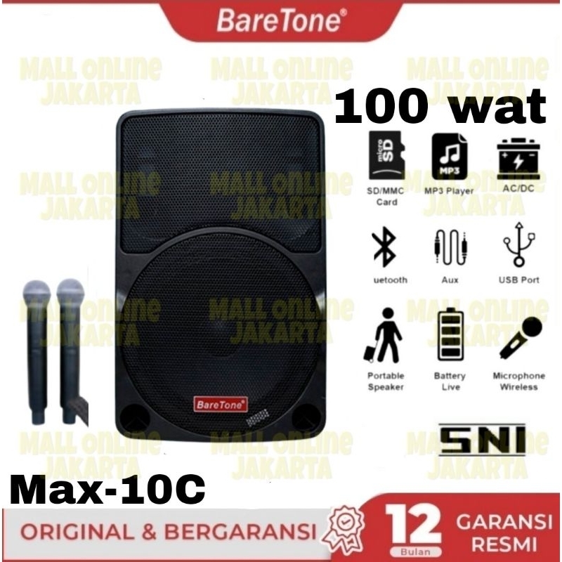 Jual Speaker Aktif Bluetooth Inch Portable Baretone Max C Meeting