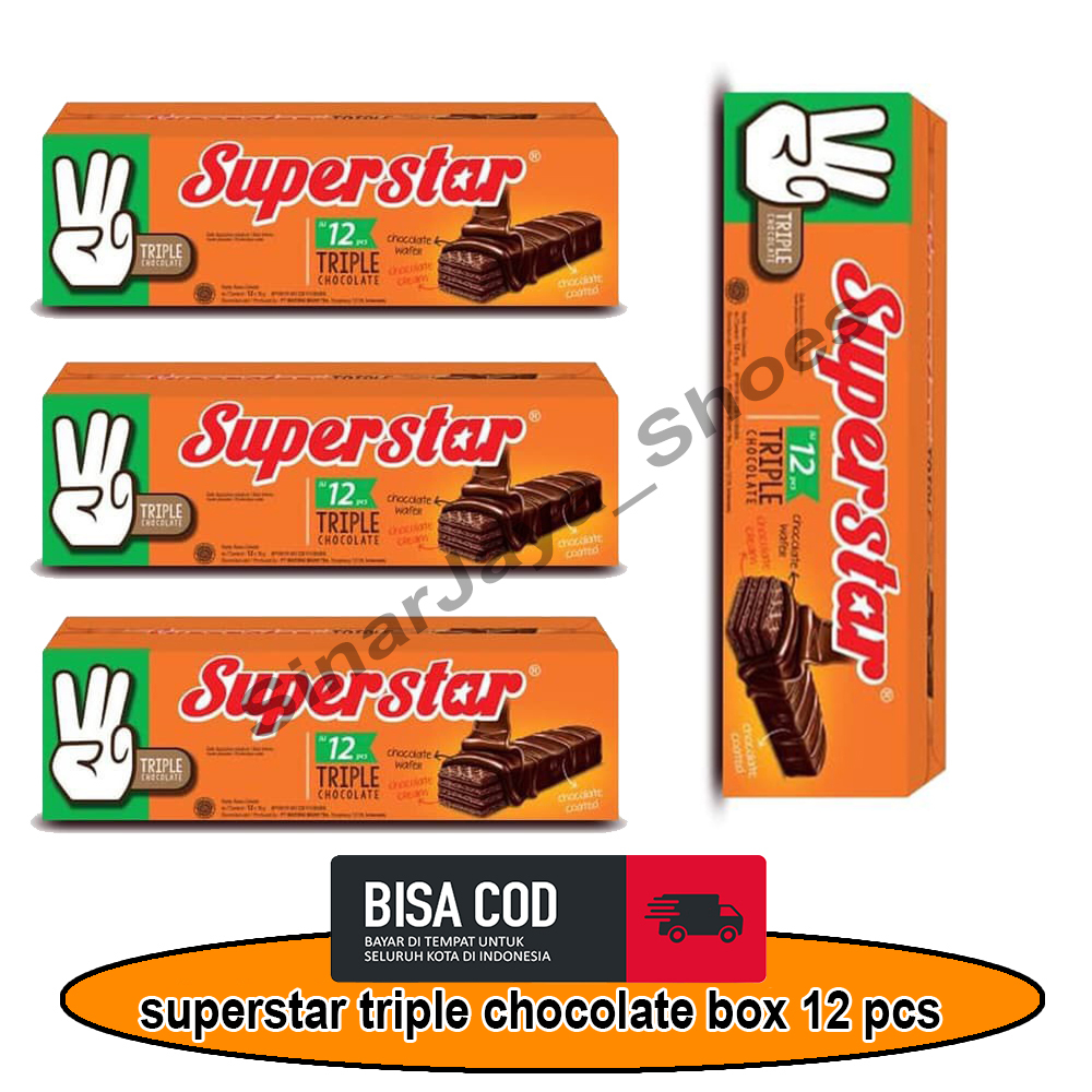 Jual Superstar Triple Chocolate Box Pcs Berat Gr Packing Lapis