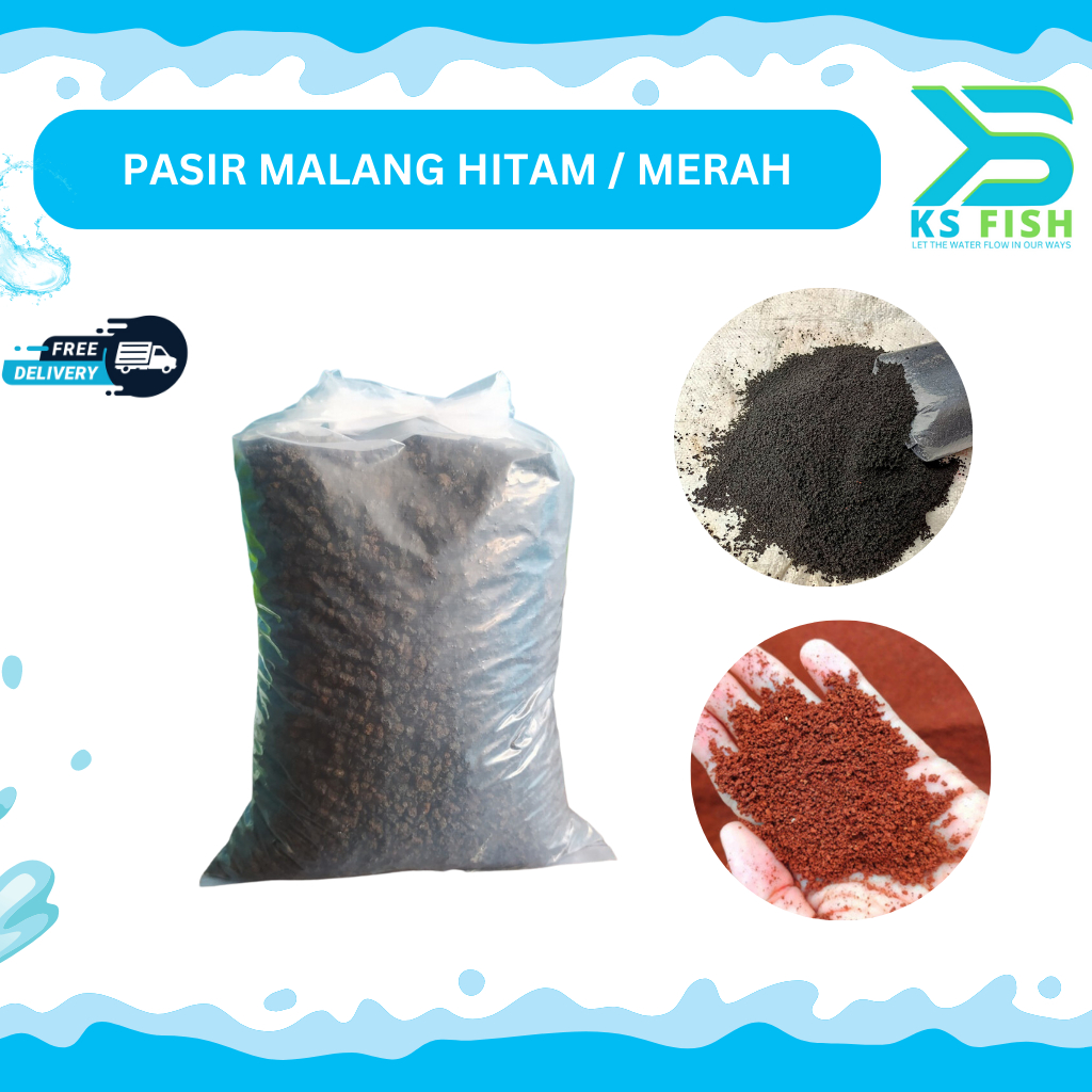 Jual Pasir Malang Hitam Merah Halus Kasar Pasir Aquascape Aquarium