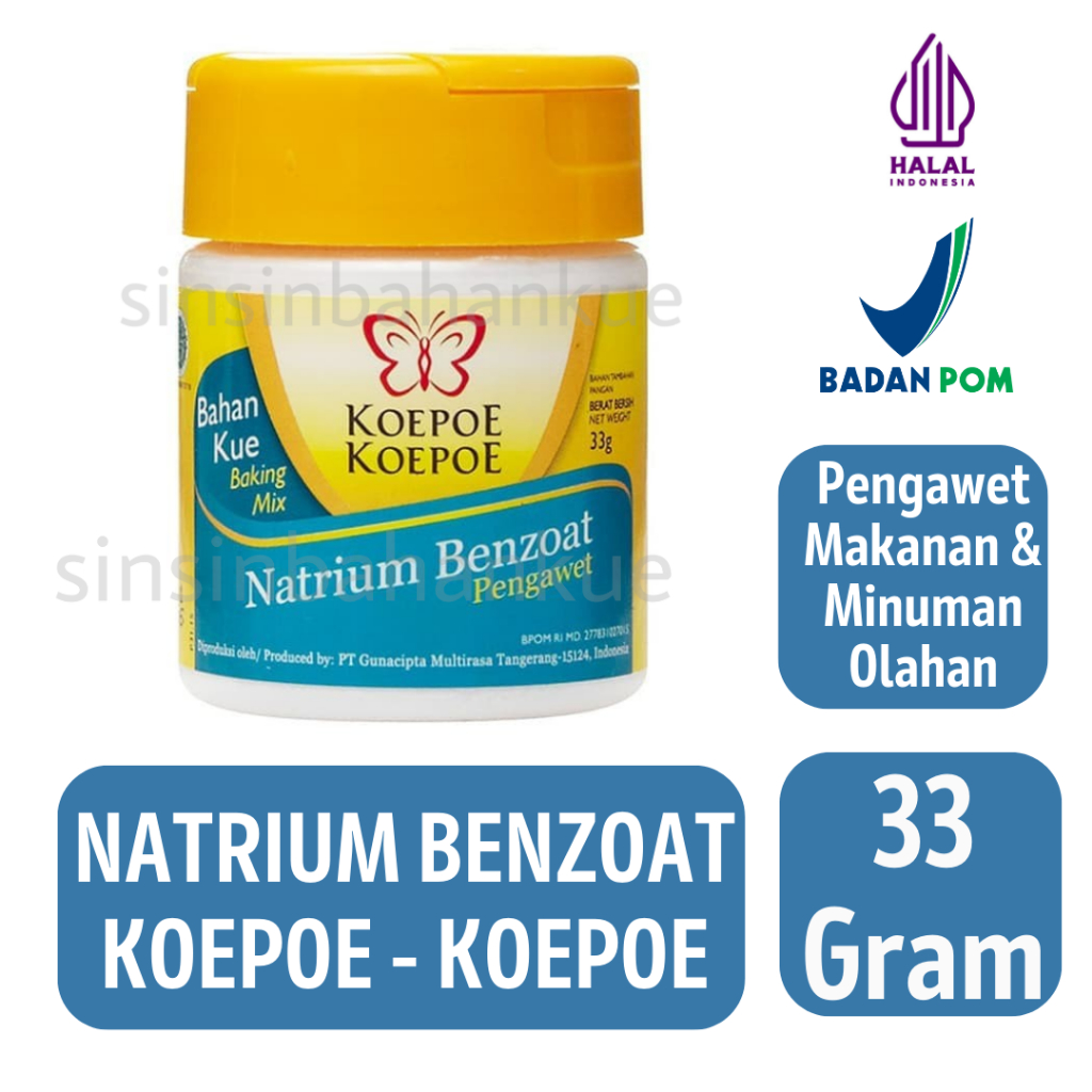 Jual Natrium Benzoat Pengawet Koepoe Koepoe 33 Gram Shopee Indonesia