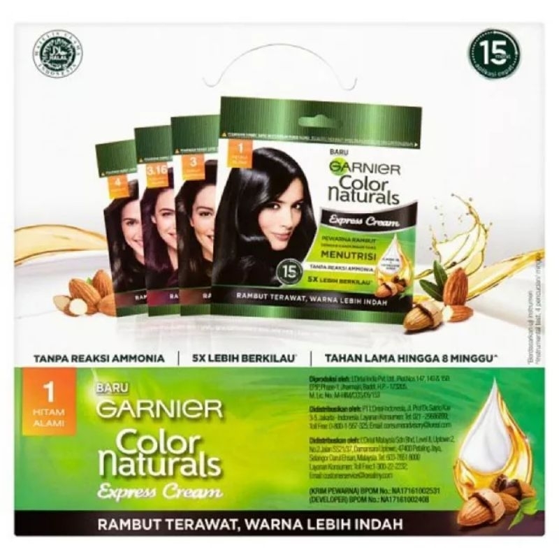 Jual SEMIR RAMBUT GARNIER COLOR NATURALS SACHET HITAM ALAMI Shopee