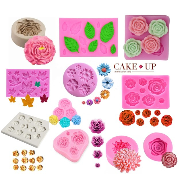 Jual Cetakan Puding Fondant Silikon Bunga Daun Flower Silicone Mold