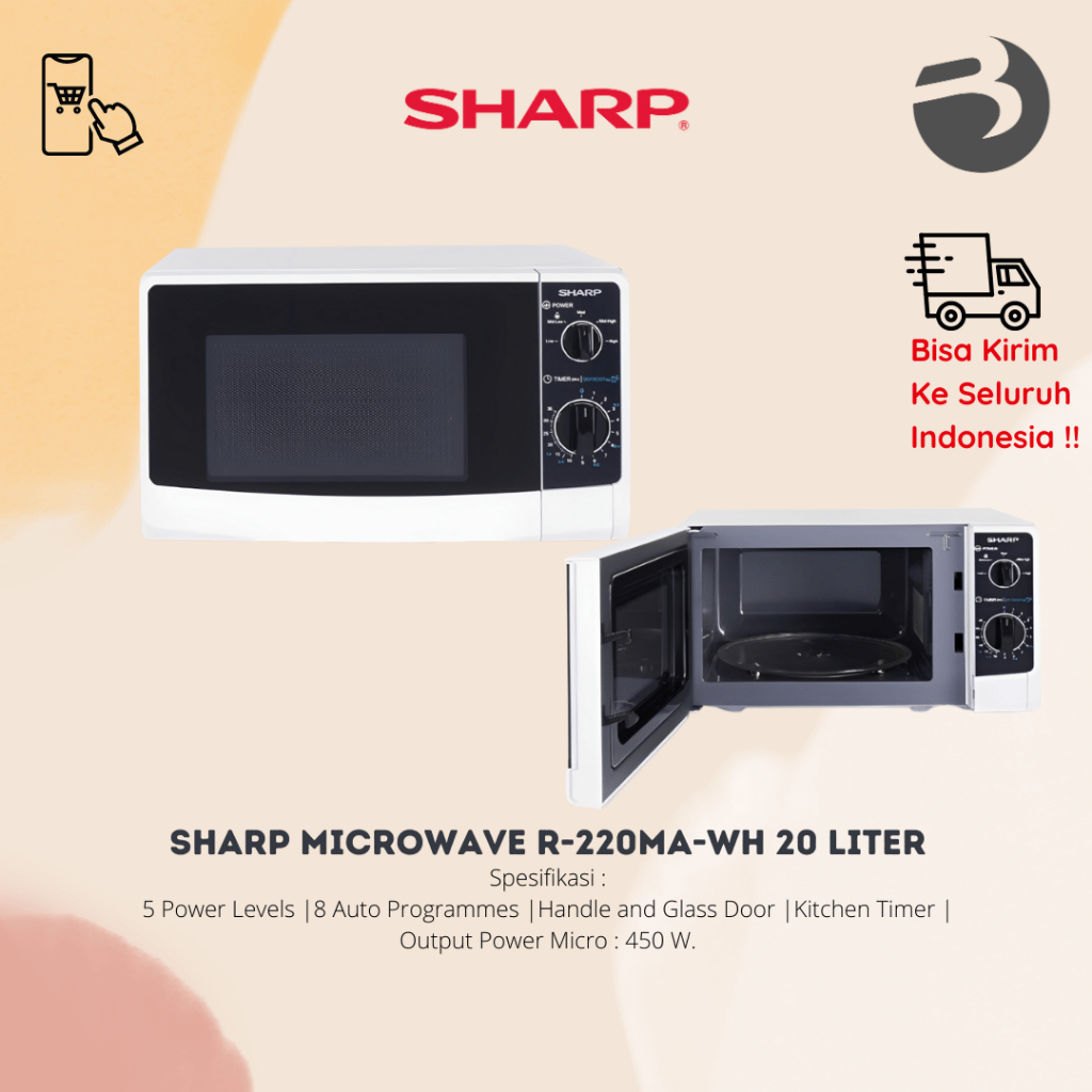 Jual Sharp Microwave R Ma Wh Liter Shopee Indonesia