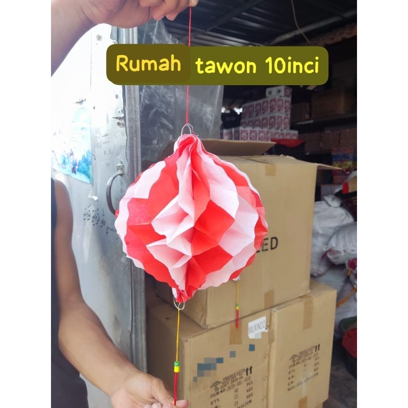 Jual Lampion Tawon Merah Putih Isi Pc Hiasan Gantung Merah Putih