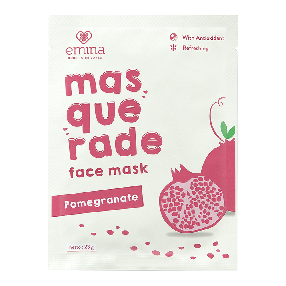 Jual Emina Masquerade Face Sheet Mask Pomegranate 20 23 G Shopee