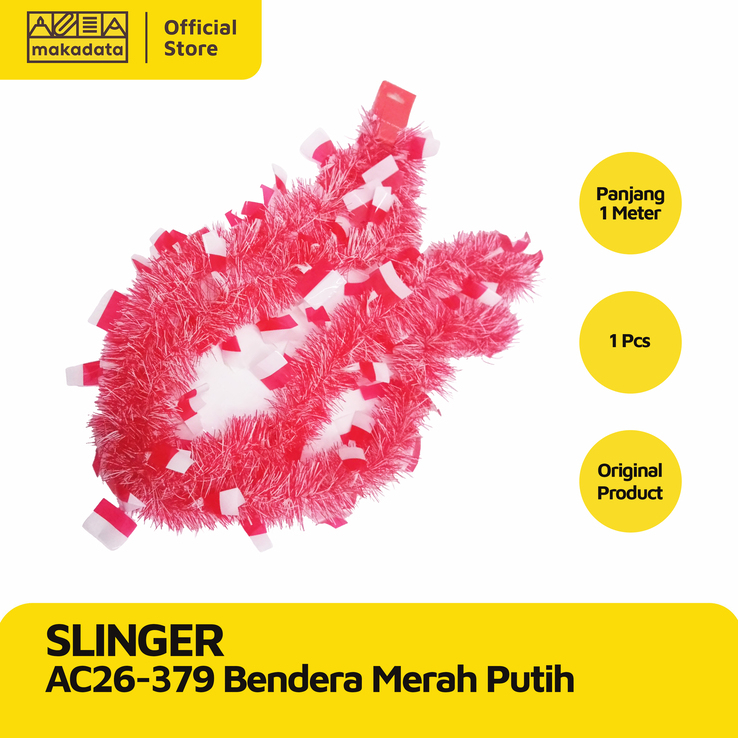 Jual DEKORASI KEMERDEKAAN SLINGER RUMBAI BENDERA MERAH PUTIH AC26 379