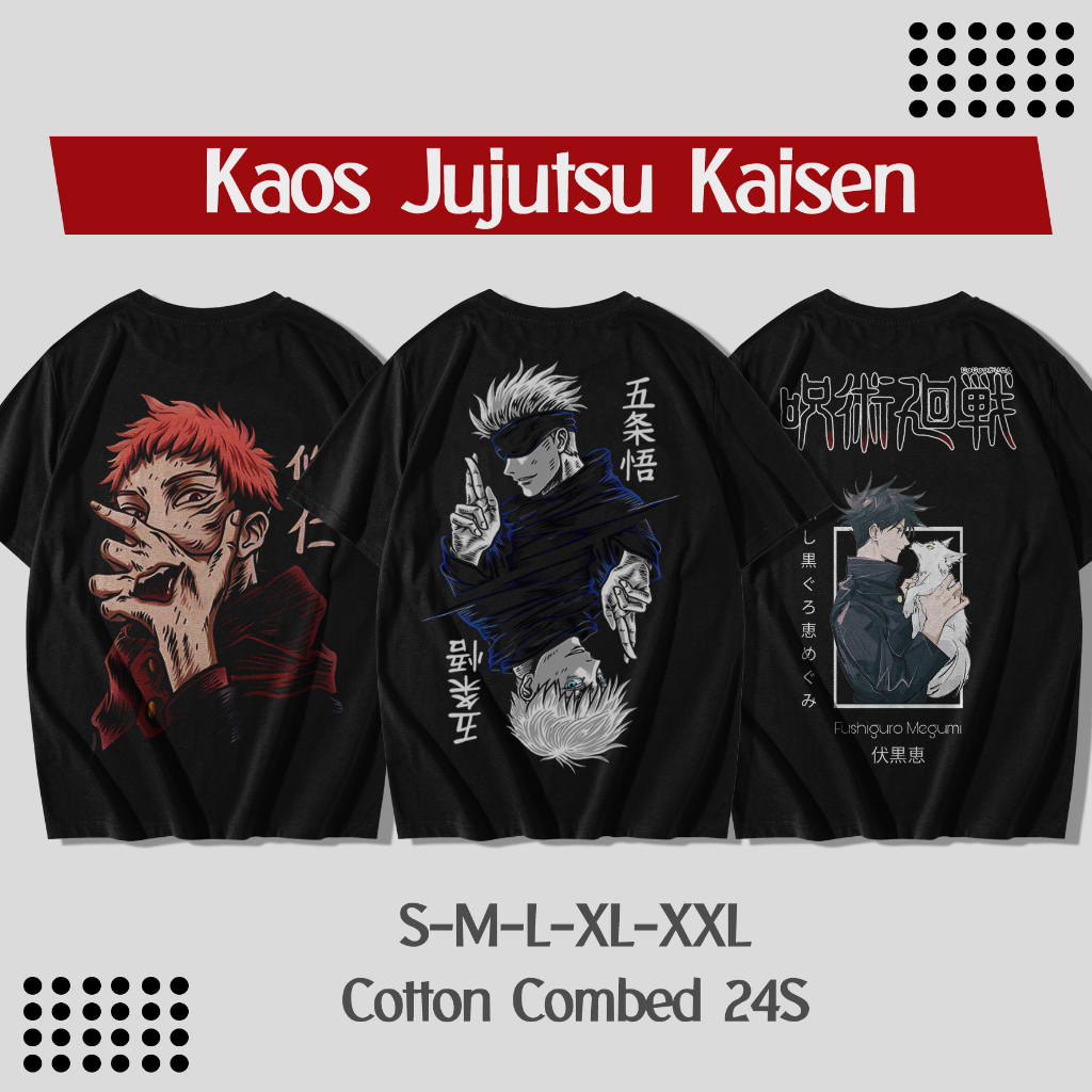 Jual CWM Kaos Anime Jujutsu Kaisen S XXL Pria Dan Wanita Shopee