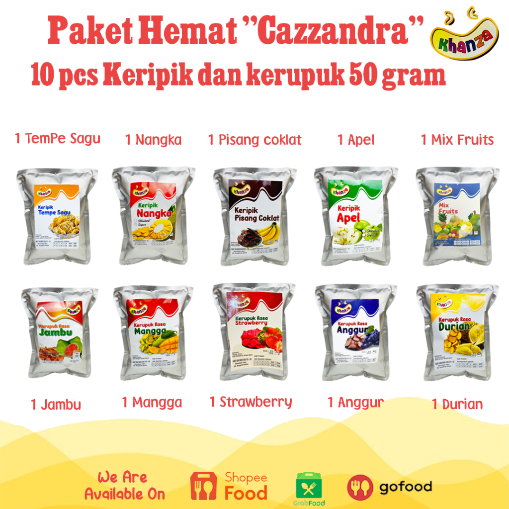 Jual Paket Hemat Cazzandra Pcs Keripik Buah Nangka Rambutan Nanas