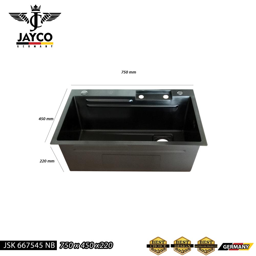 Jual Jayco Kitchen Sink Dapur Stainless Black Shopee Indonesia