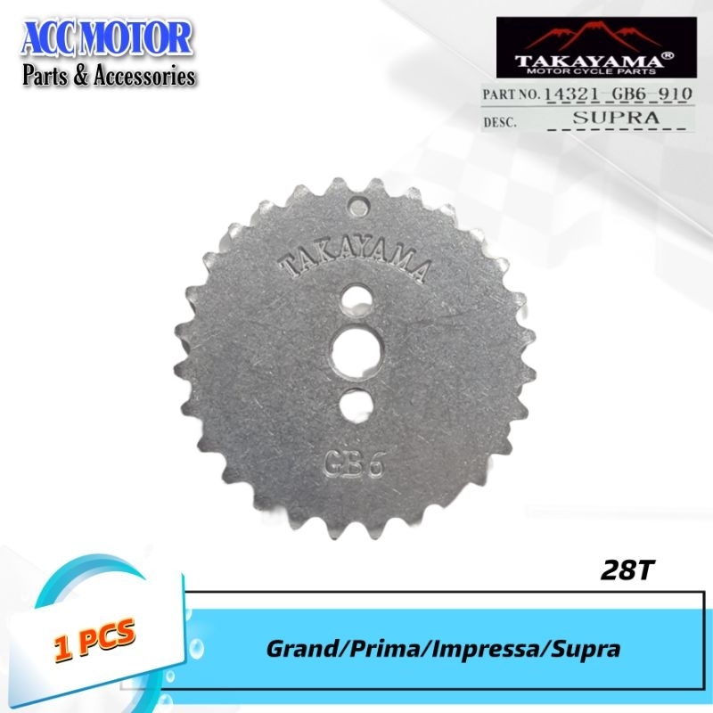 Jual GIR GEAR GIGI SENTRIK TIMING 28T GRAND PRIMA IMPRESSA SUPRA SUPRA