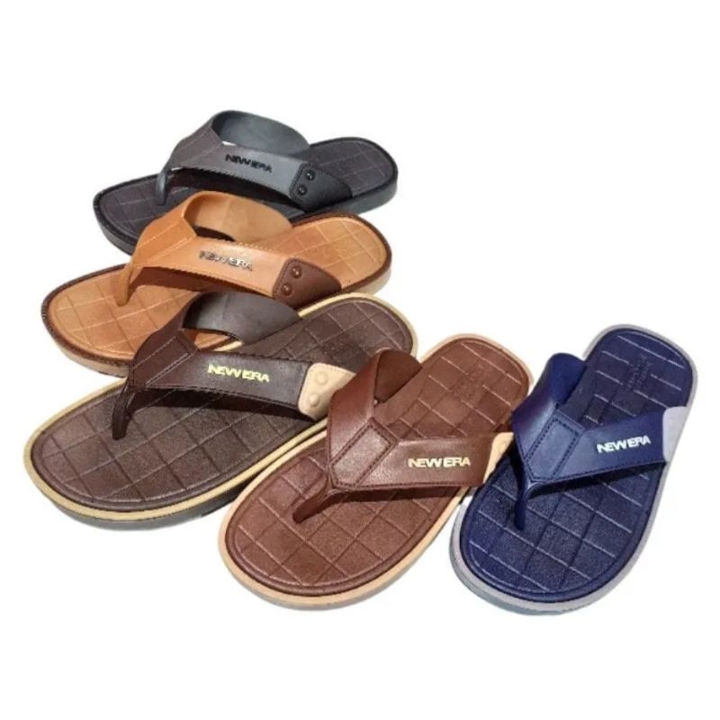 Jual SANDAL COWOK DEWASA NEW ERA MB 8030 JAPIT KARET LENTUR ANTI SELIP